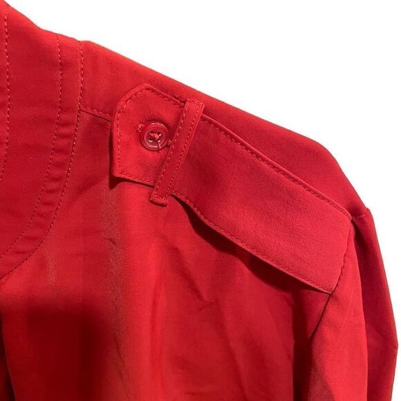 Chicos Tunic Womens 4 (20-22W) Epaulette-Detail Brick Red Drapey Flowy Career - Picture 3 of 7